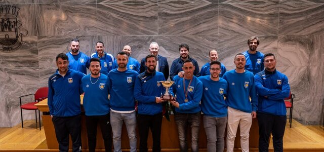 Equipa do GCS no salão nobre dos Paços do Concelho