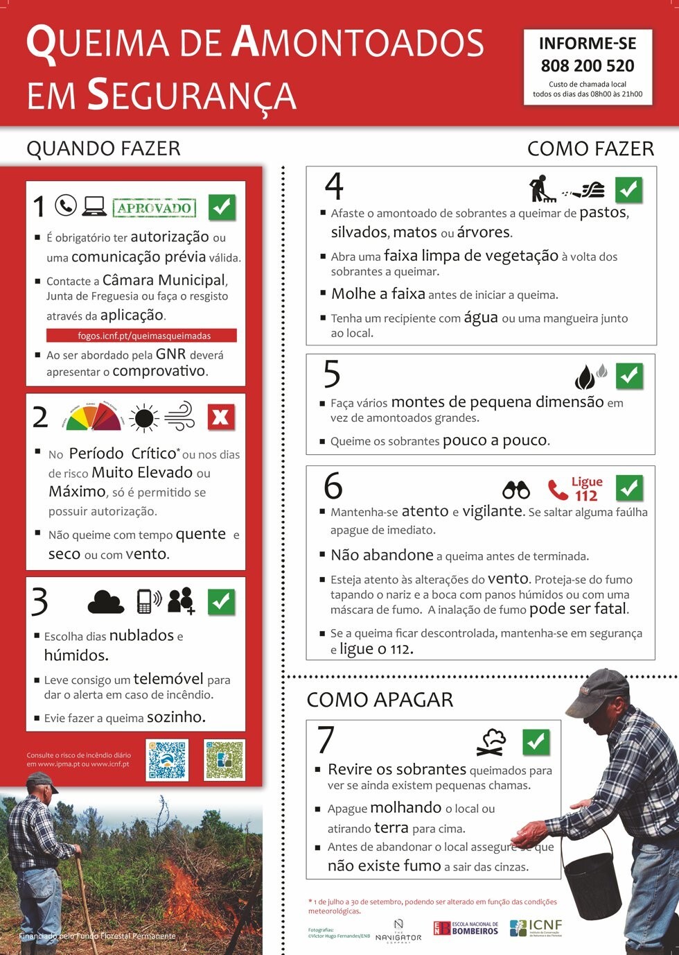 Cartaz sobre queima de amontoados em seguran&ccedil;a