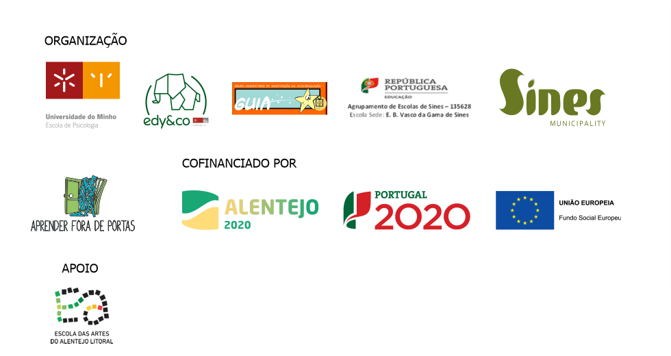 Logos da organiza&ccedil;&atilde;o, cofinanciamento e apoios