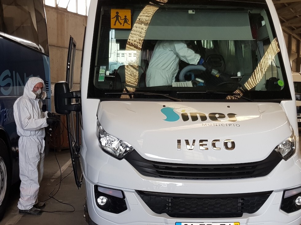 Desinfeção autocarros