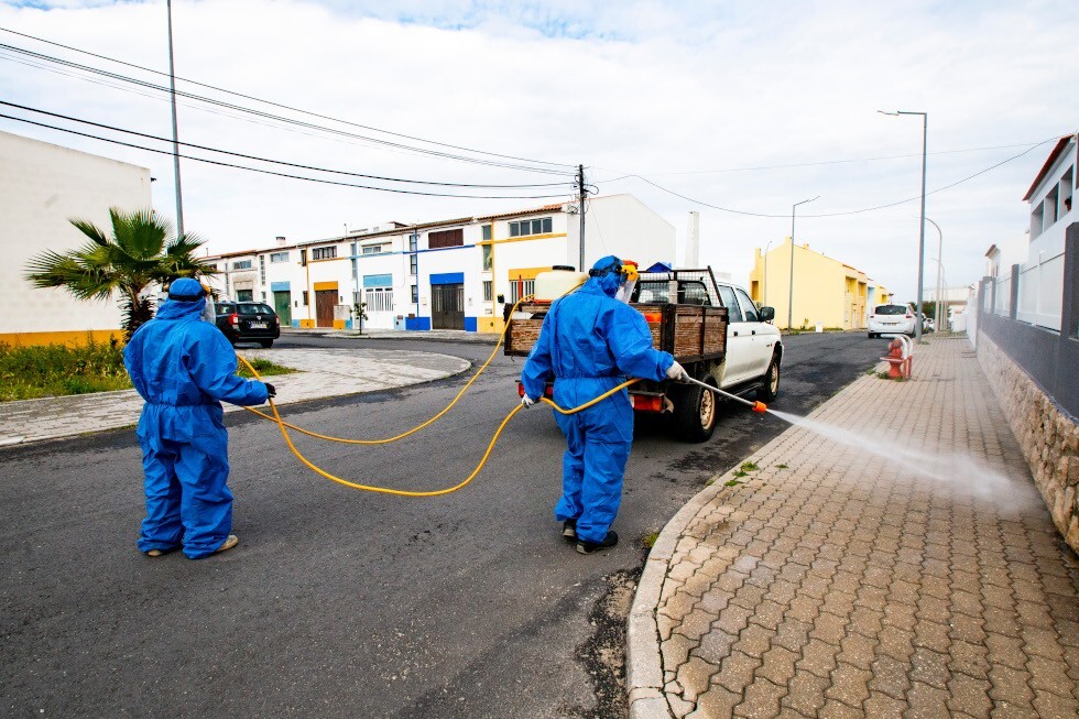 Desinfe&ccedil;&atilde;o de ruas
