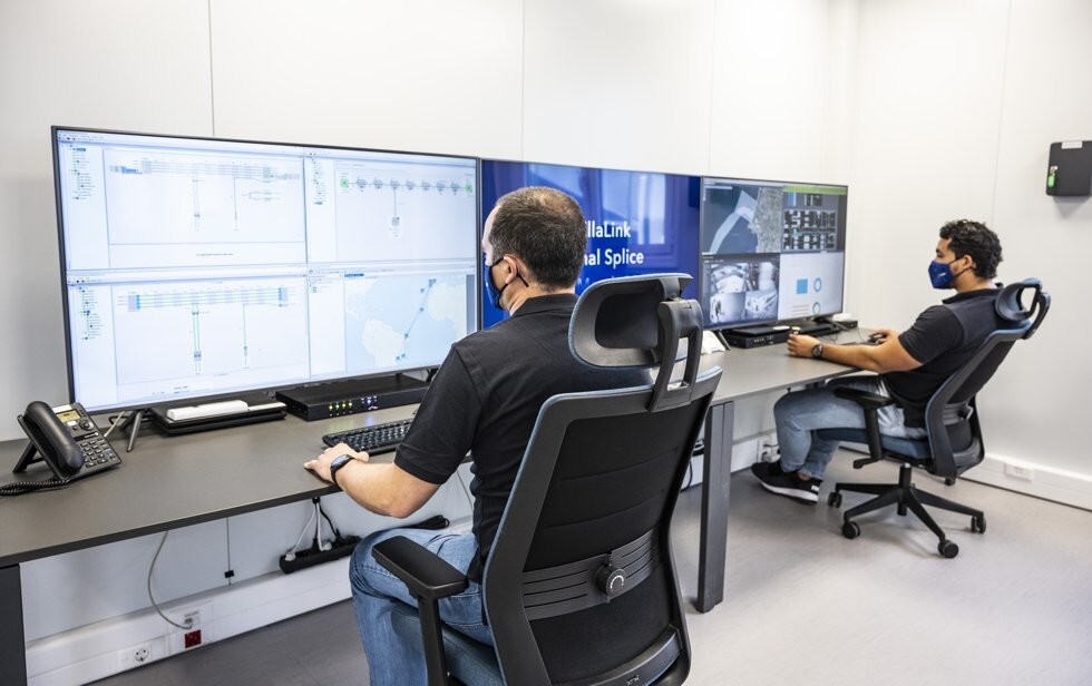 Sala interior na esta&ccedil;&atilde;o de amarra&ccedil;&atilde;o