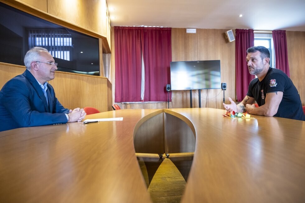 Rece&ccedil;&atilde;o ao atleta Bruno Correia
