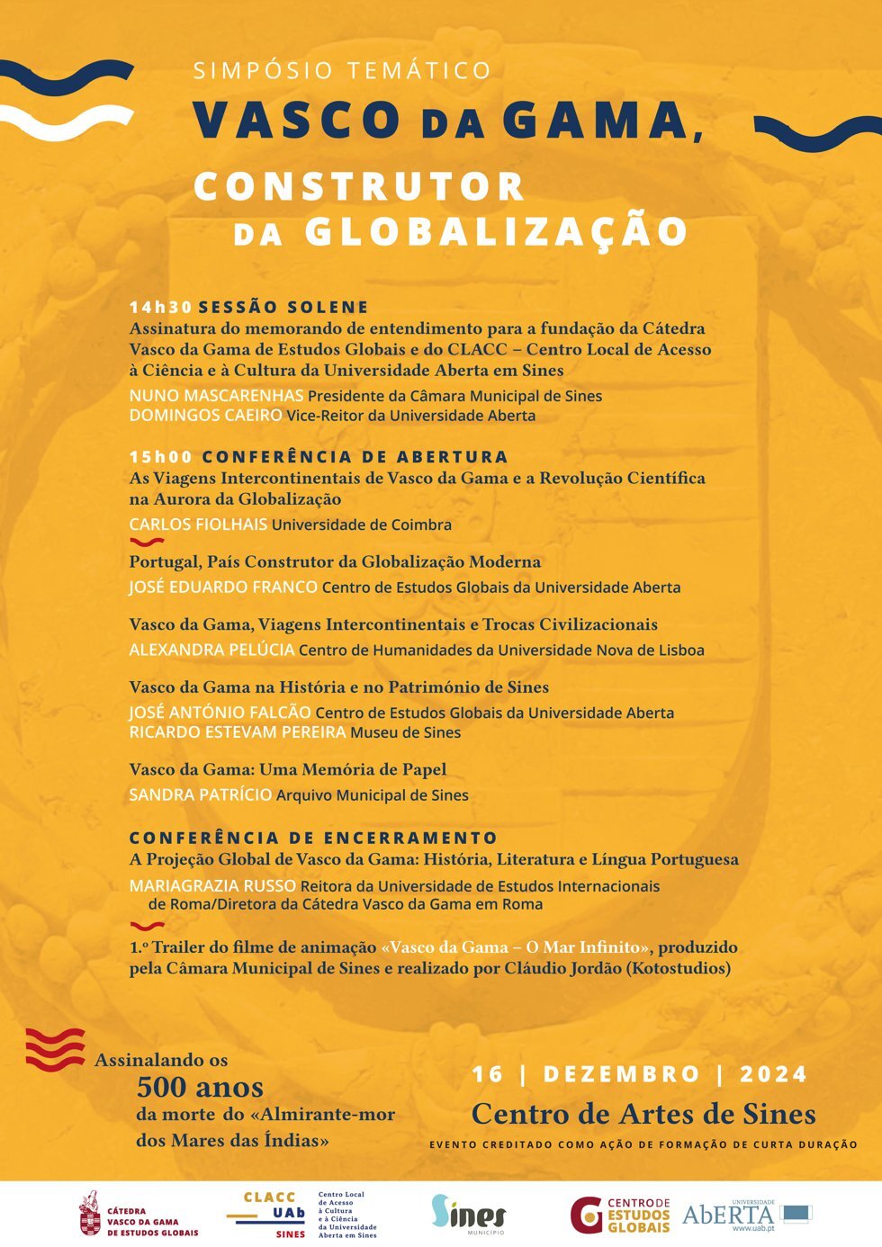 Programa Simp&oacute;sio Vasco da Gama