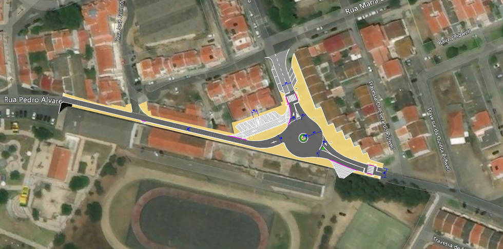 Nova rotunda junto ao Bairro Pidwell